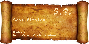 Soós Vitolda névjegykártya